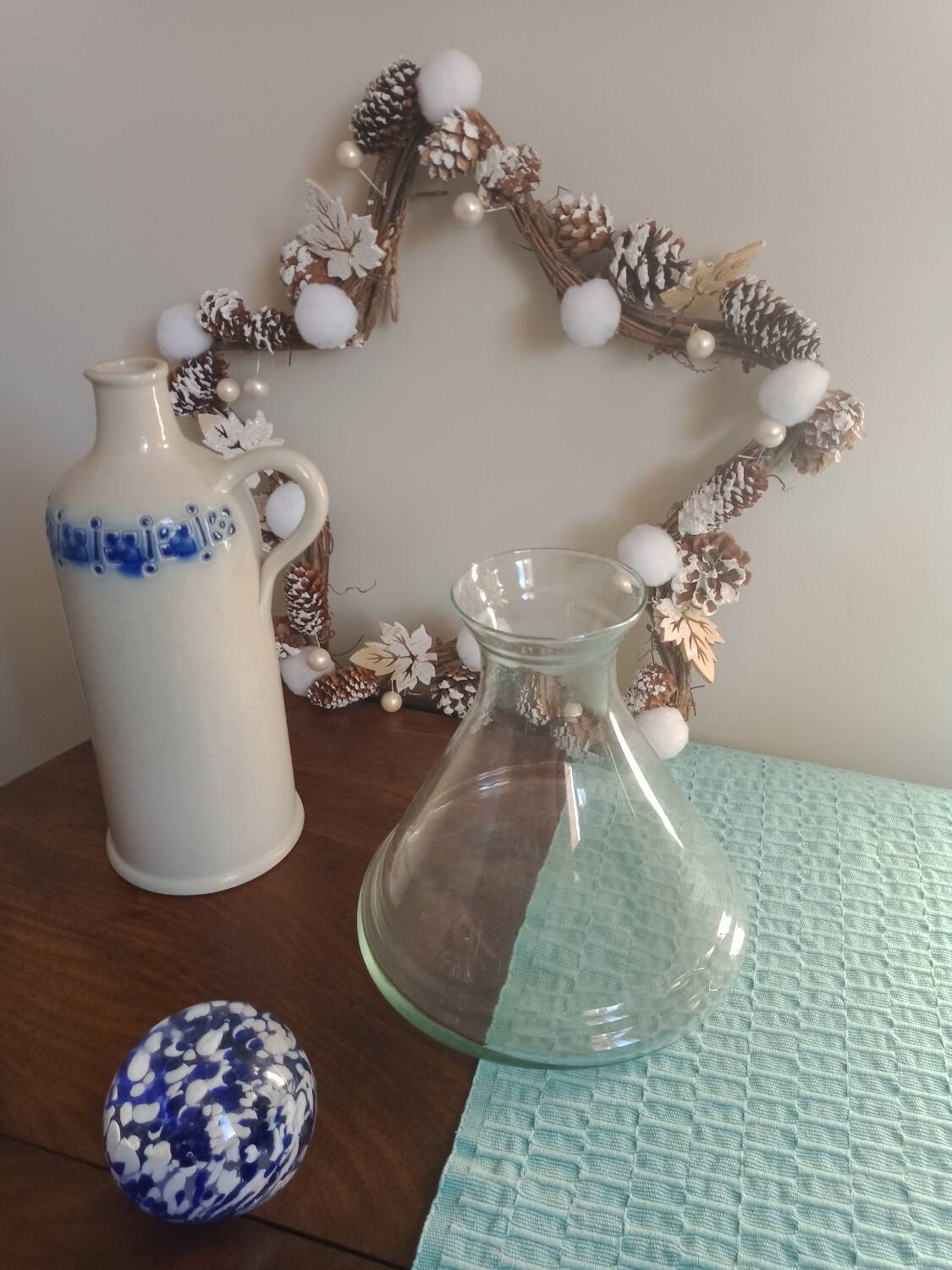 Carafe de chimie / vase en verre soufflé
