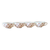 4 tasses anciennes en porcelaine fine