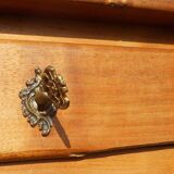 large double-sided walnut desk 3 drawers 2 pulls