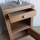 Pair of Art Deco bedside tables in solid oak