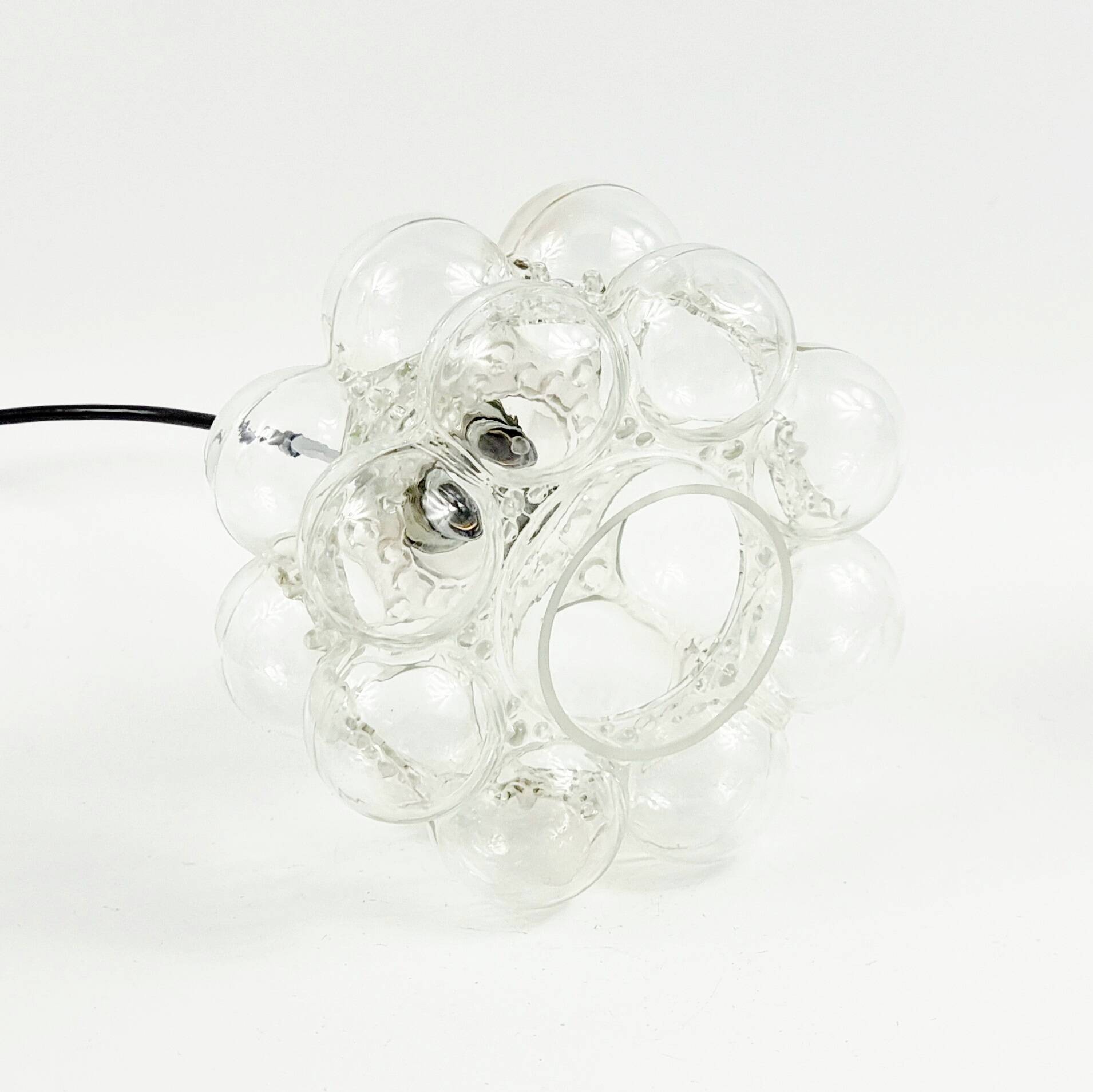 Plafonnier en verre à bulles du milieu du siècle par Helena Tynell pour Limburg, années 1960