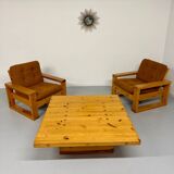 Pine coffee table "Kvadrat" design Wilhelmsson Andersson and Söner