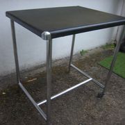 Serving top faux leather 2-wheeled