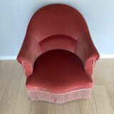 Velvet toad armchair