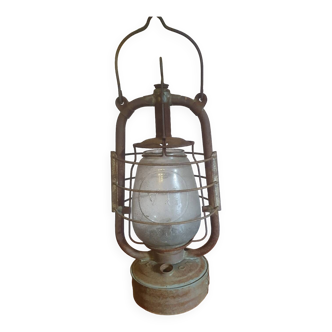 Oil lamp storm lamp VG Lyon old