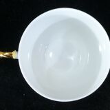 Coffee service in white and gold porcelain Limoges France
