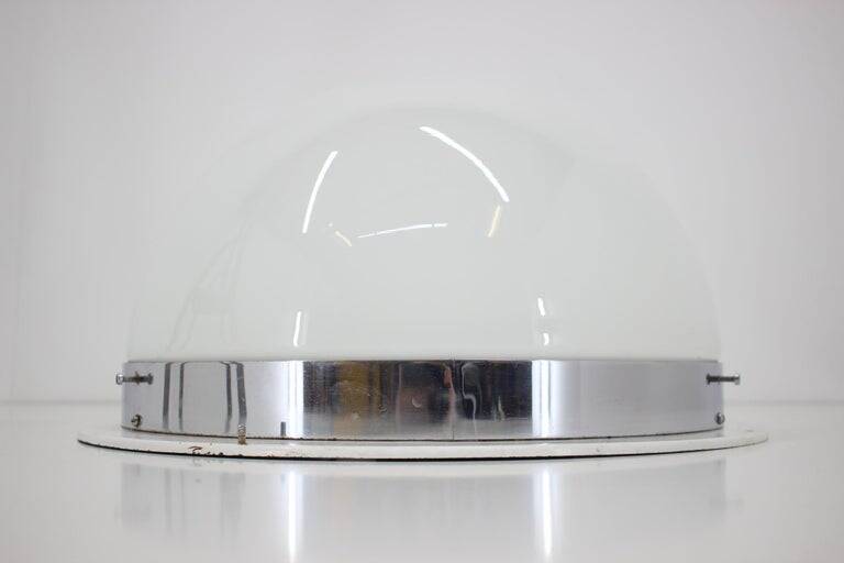 Big Bauhaus Chrome Ceiling Light, 1940s / Zukov