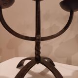 Pair of brutalized candlesticks