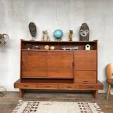 Maurice Pré high sideboard for Lieuvin in teak 1960