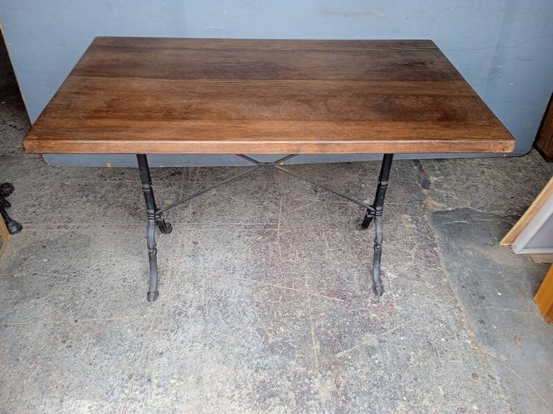 120 cm solid oak bistro table