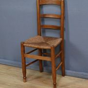 Paire de chaises paillées en merisier – fin XIXe