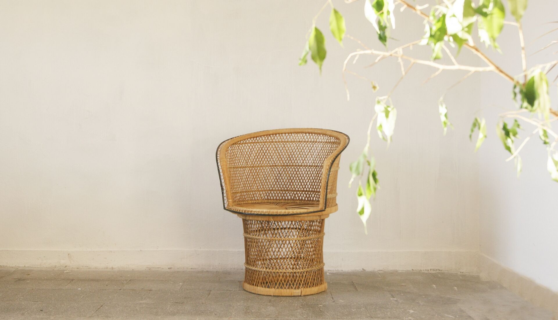 Mid-century rattan armchair, 1960s
