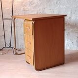 Small vintage desk 1950s wood and metal