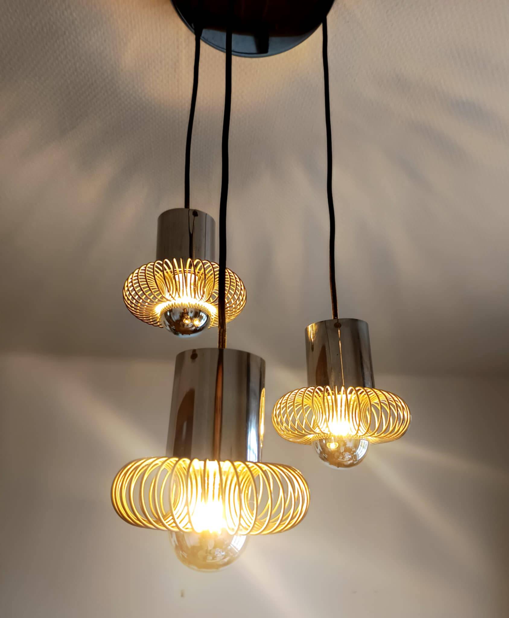 Space Age chandelier by Philippe Rogier for Oxar, 1970