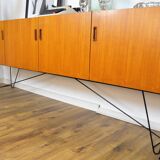 Scandinavian teak and metal row