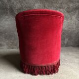 Fauteuil crapaud en velours rouge