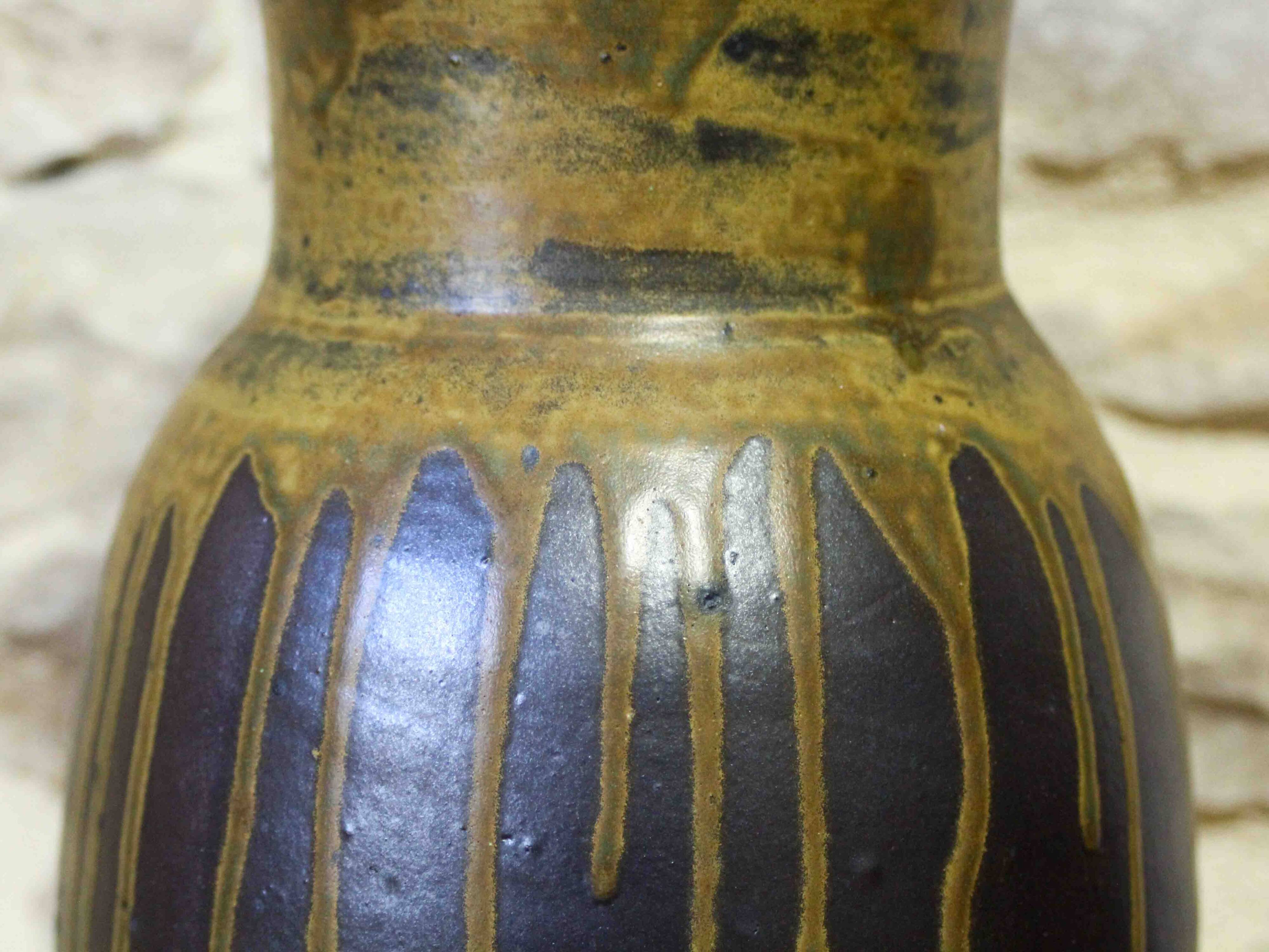 Large glazed stoneware vase Lucien Arnaud Saint-Amand-en-Puisaye