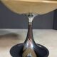 Pair of beige swivel chairs with chrome pedestal bases, France, 1970s, 82 × 55 × 45 cm