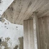 Octagonal travertine coffee table