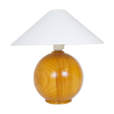 Lampe de table sculpturale moderne du milieu du siècle en pin massif, Suède, années 1970