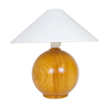 Lampe de table sculpturale moderne du milieu du siècle en pin massif, Suède, années 1970
