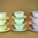 Service à thé ou café faience Orchies Moulin des Loups, service art déco