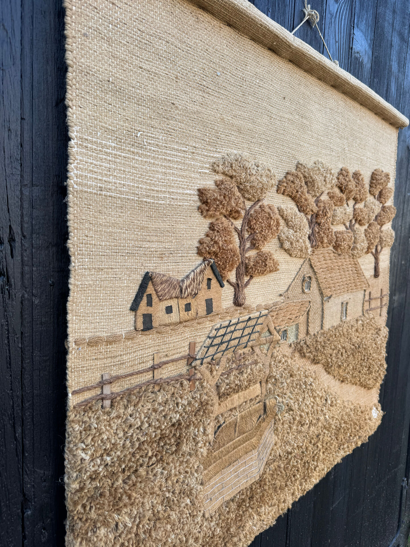 Large jute tapestry from the 70s.