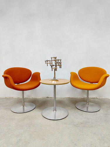 Vintage Dutch design dining chairs by Pierre Paulin