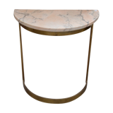 Console half moon marble and brass 50s