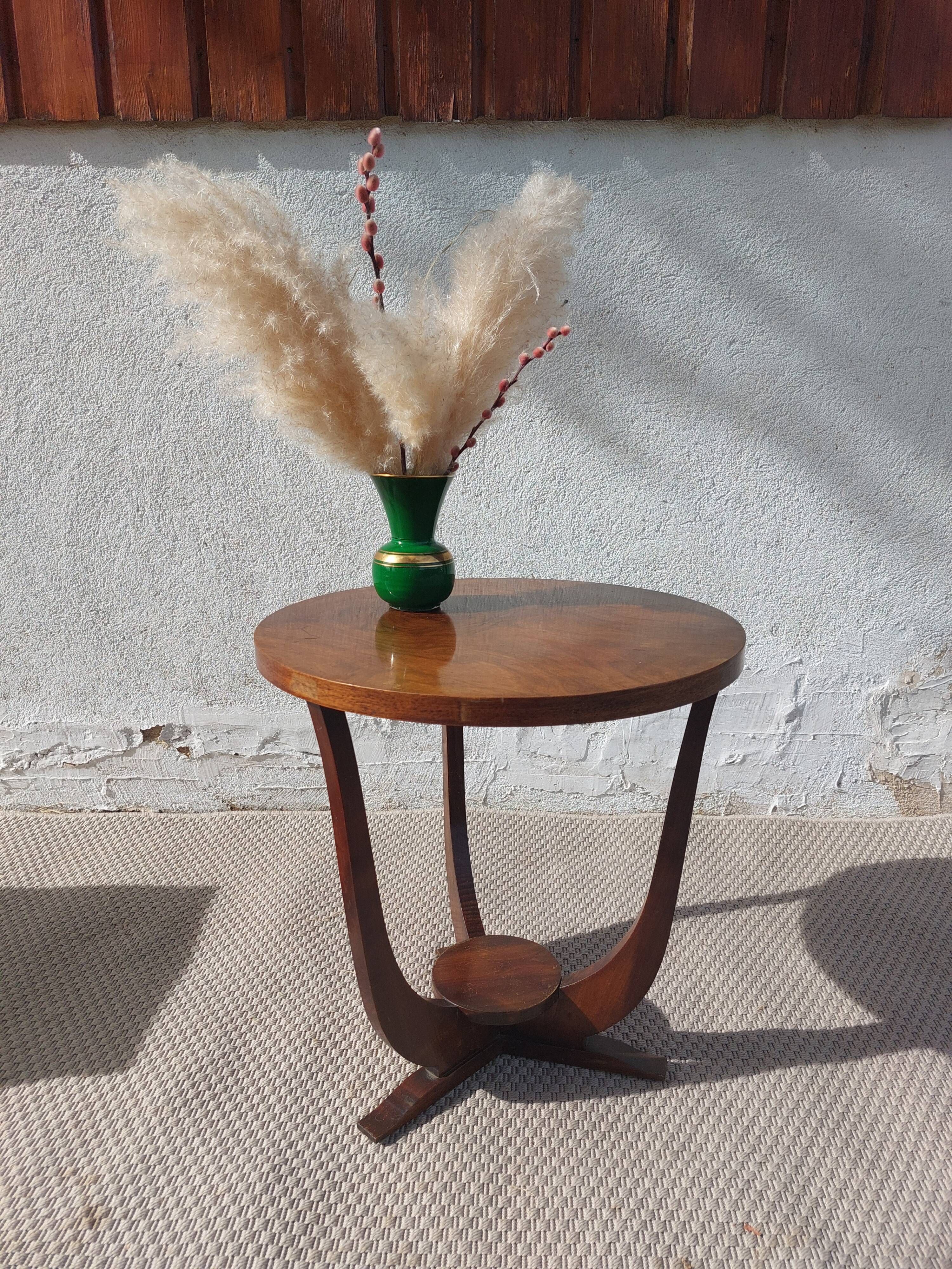 guéridon rond art déco, 3 pieds
