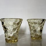 Pierre d'Avesn (1901 - 1990) pair of art deco "honeycomb" vase