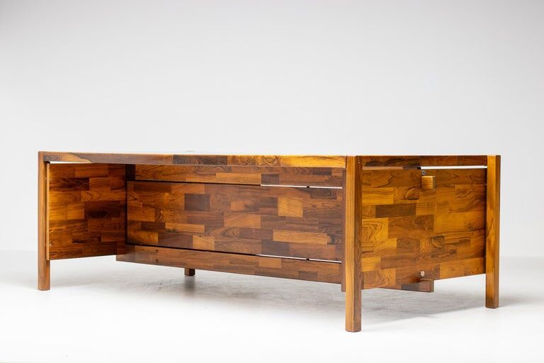 Rare large jacaranda executive desk by Jorge Zalszupin, L’Atelier São Paulo 1960
