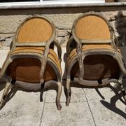 Set of four cabriolet armchairs from the late 19th century in Louis XV style.