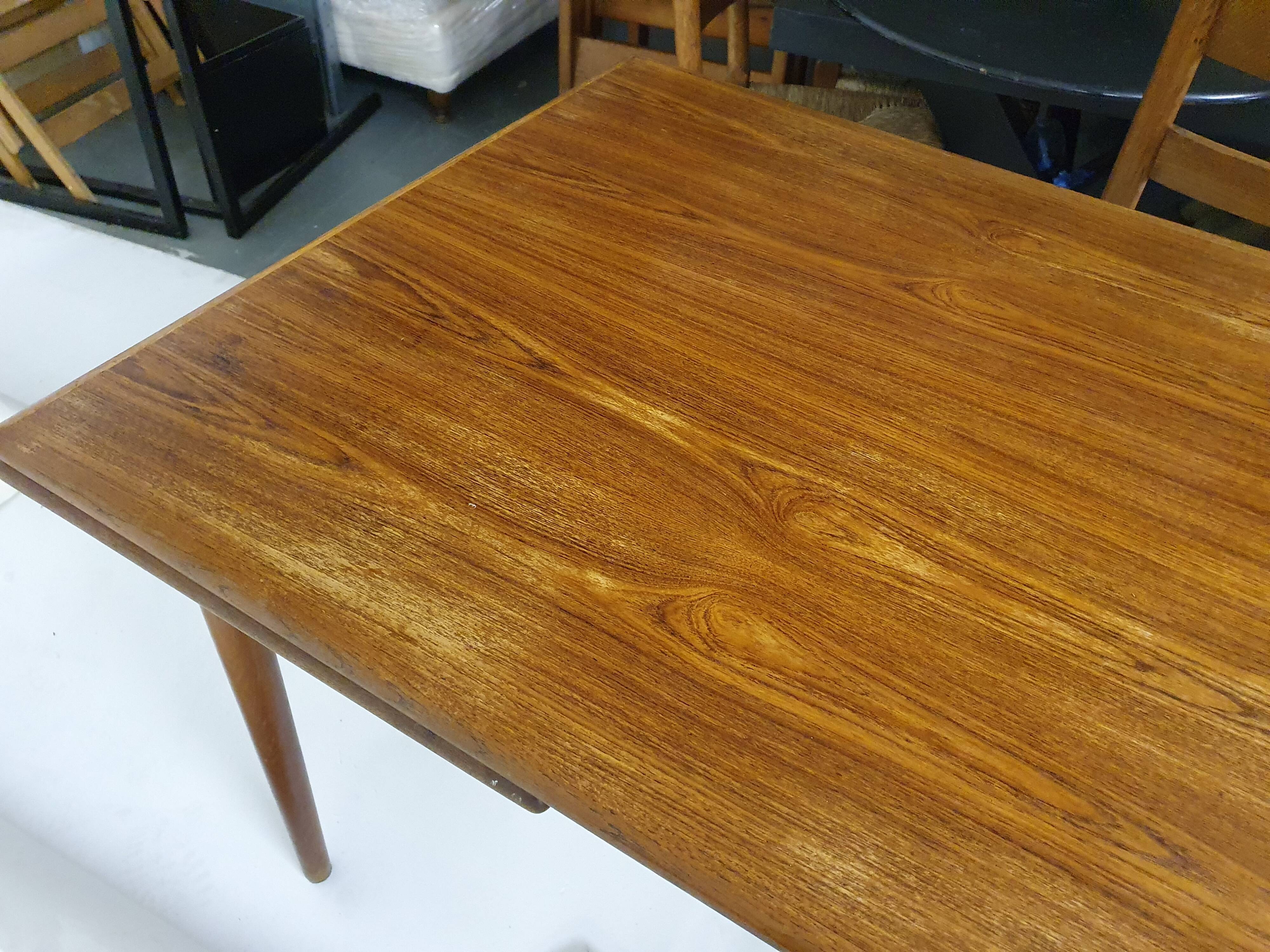 Teak extendable dining table, The Netherlands 1960's