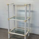 Small 3-Tier Shelf – White & Glass, Space Age Style