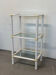 Small 3-Tier Shelf – White & Glass, Space Age Style