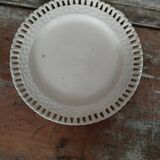 Scalloped white earthenware plate 18th