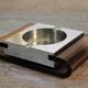 Cendrier plexiglas & acier design 1970