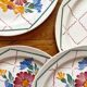 8 flat plates in Grasse earthenware, HBCM (Hippolyte Boulenger, Creil Montereau)