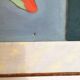 Richard Frank 'Wise Bird Strategy' Painting, Oil On Canvas 1980 Exotic Postmodern Miami