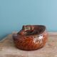 Zoomorphic fish ashtray in glazed terracotta