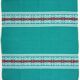 7 green cotton napkins - Basque Country France - vintage 60s