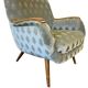 Fauteuil cocktail vintage bleu clair / fauteuil / fauteuil une place