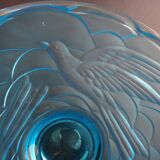 Art déco glass cup molded birds 1925