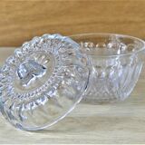 50s sugar bowl in cut glass - Vintage sugar bowl