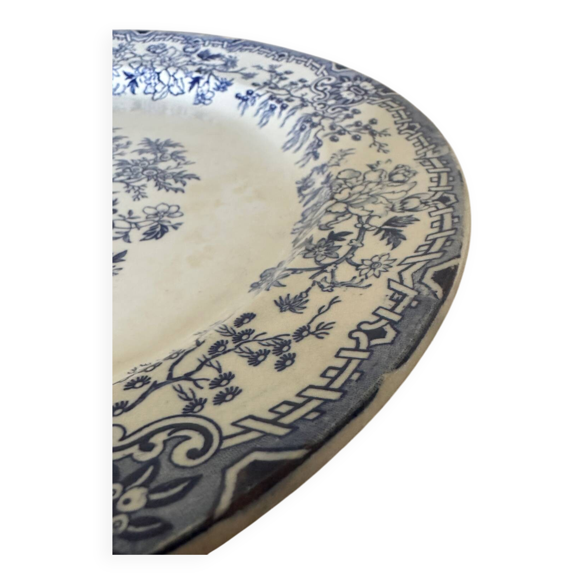 Large round antique dish
