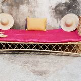 Vintage rattan bed