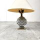 Vintage italian ceramic artichoque table lamp, 1960s