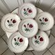 Set of 6 flat plates Badonviller model pinks 30s