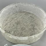 60s 70s lamp light plafoniere flush mount ice glass hillebrand 60s